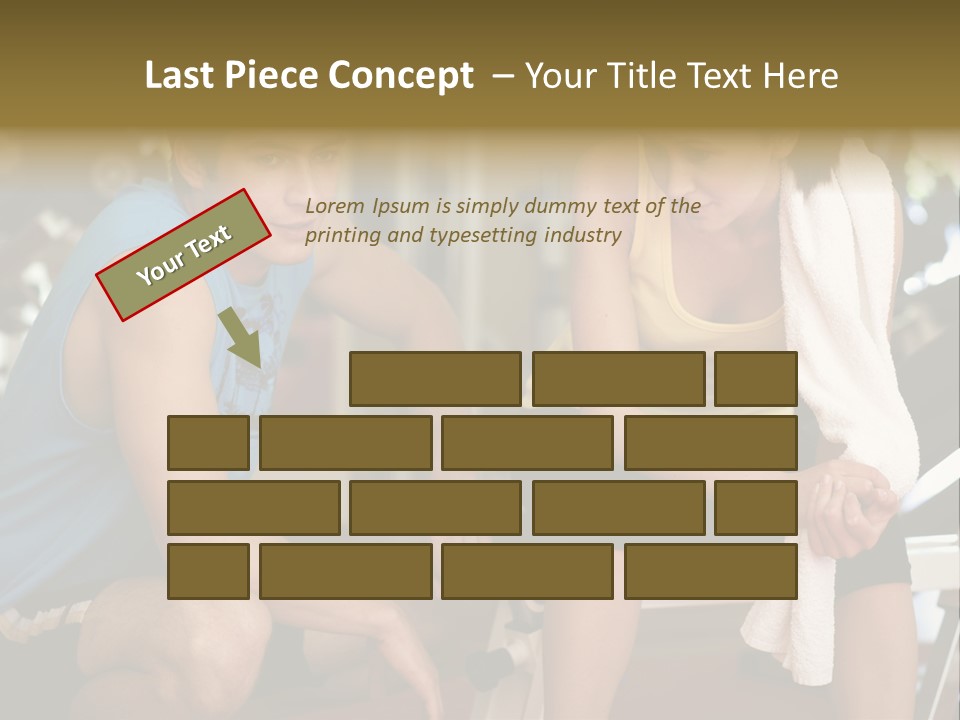 Indoors Fitness Friends PowerPoint Template