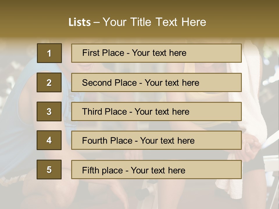 Indoors Fitness Friends PowerPoint Template