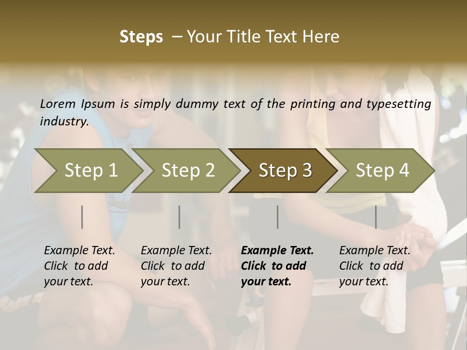 Indoors Fitness Friends PowerPoint Template