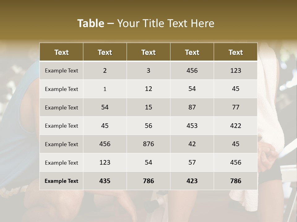 Indoors Fitness Friends PowerPoint Template