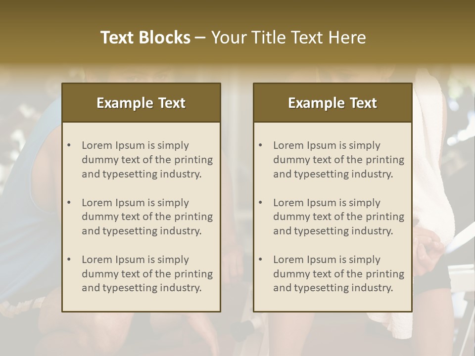 Indoors Fitness Friends PowerPoint Template