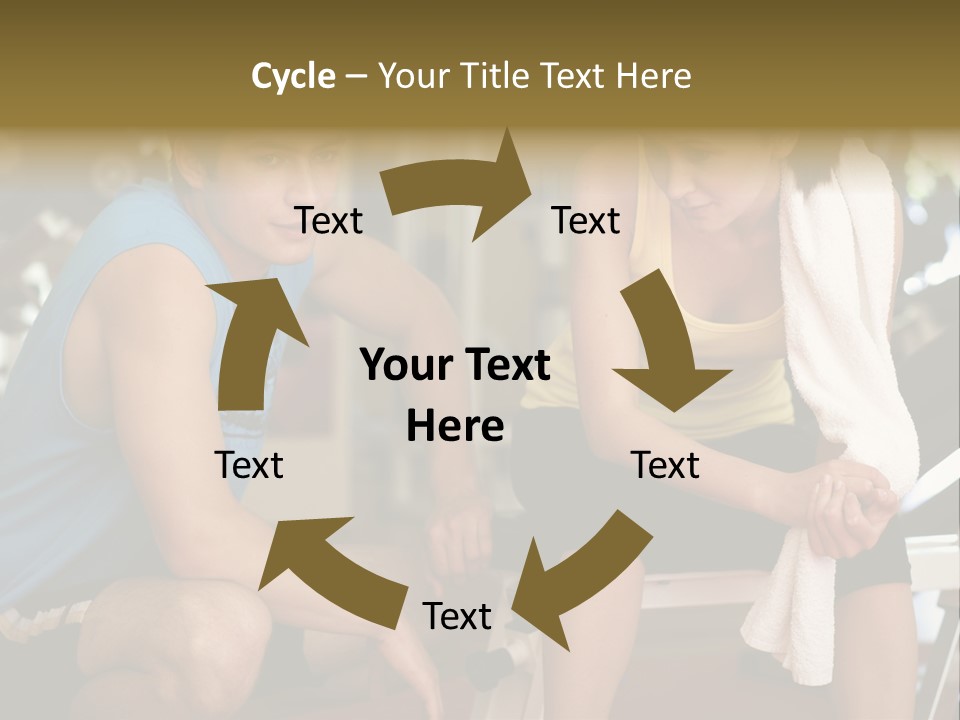 Indoors Fitness Friends PowerPoint Template