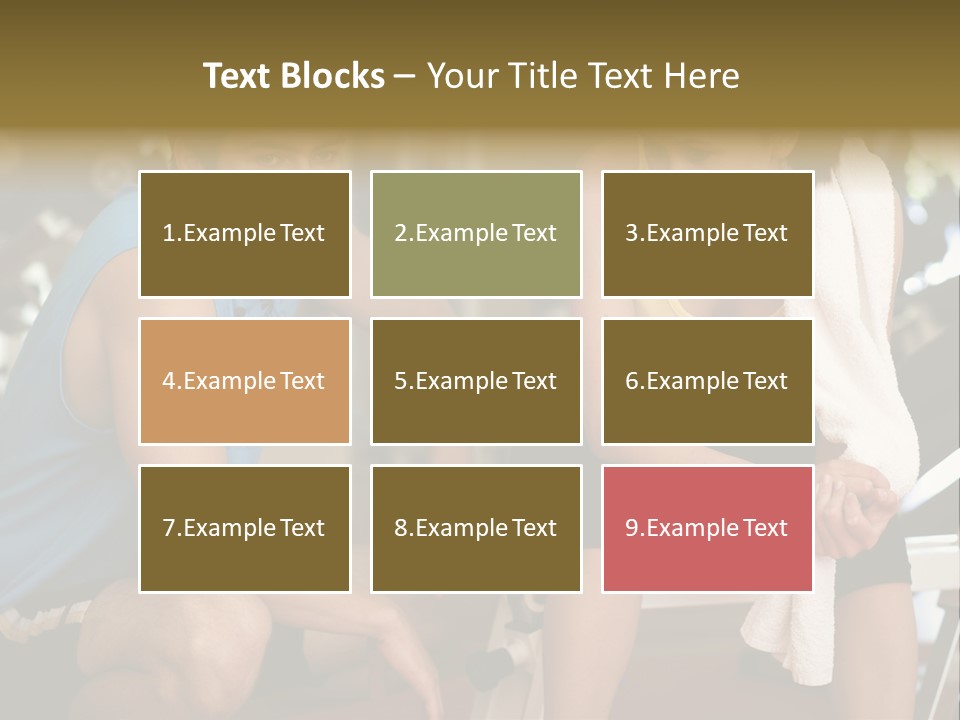 Indoors Fitness Friends PowerPoint Template