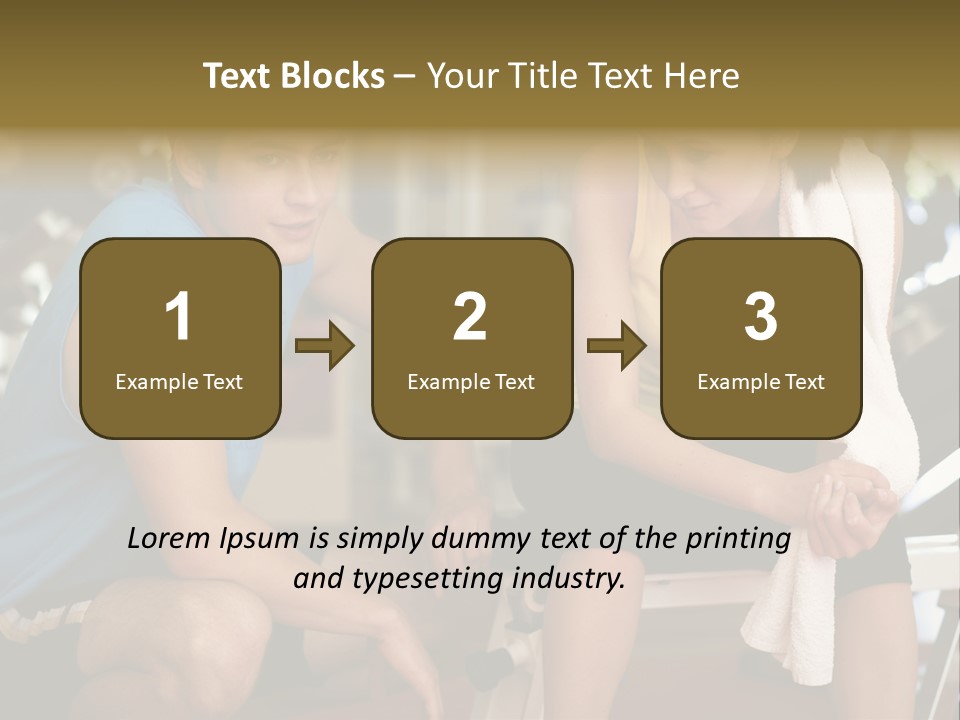 Indoors Fitness Friends PowerPoint Template