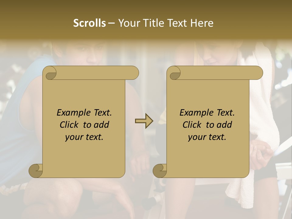 Indoors Fitness Friends PowerPoint Template