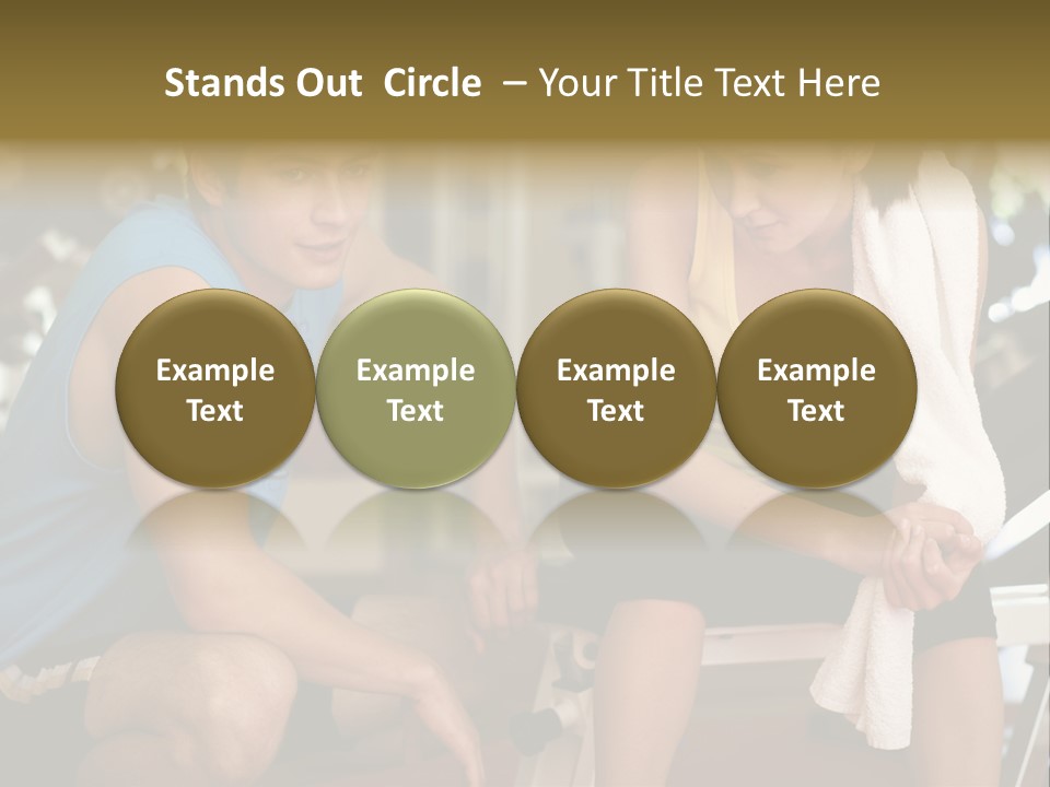 Indoors Fitness Friends PowerPoint Template