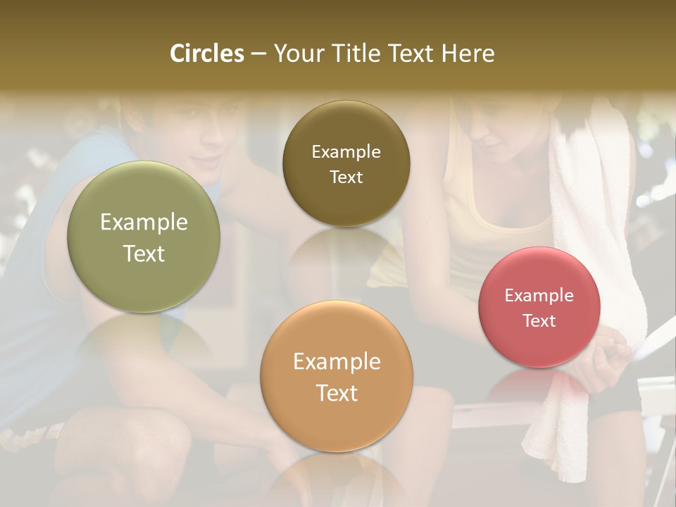 Indoors Fitness Friends PowerPoint Template