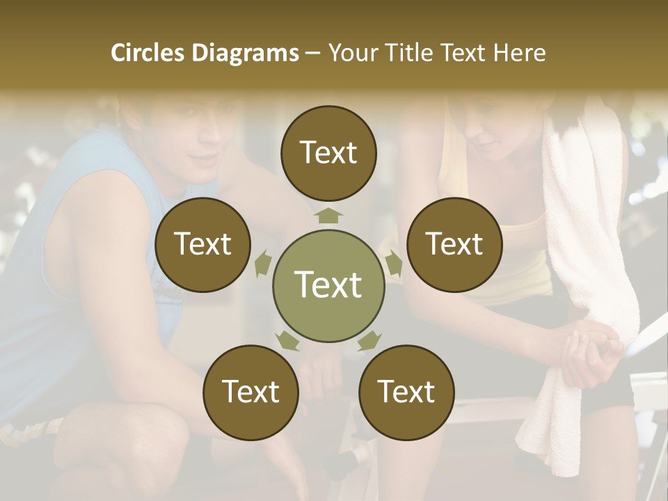 Indoors Fitness Friends PowerPoint Template