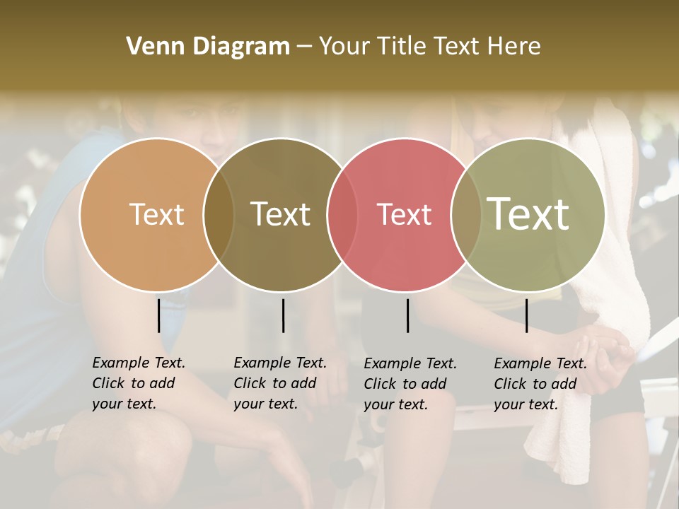 Indoors Fitness Friends PowerPoint Template