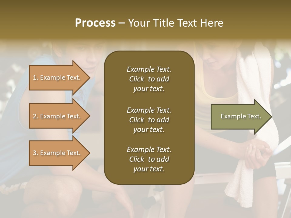 Indoors Fitness Friends PowerPoint Template