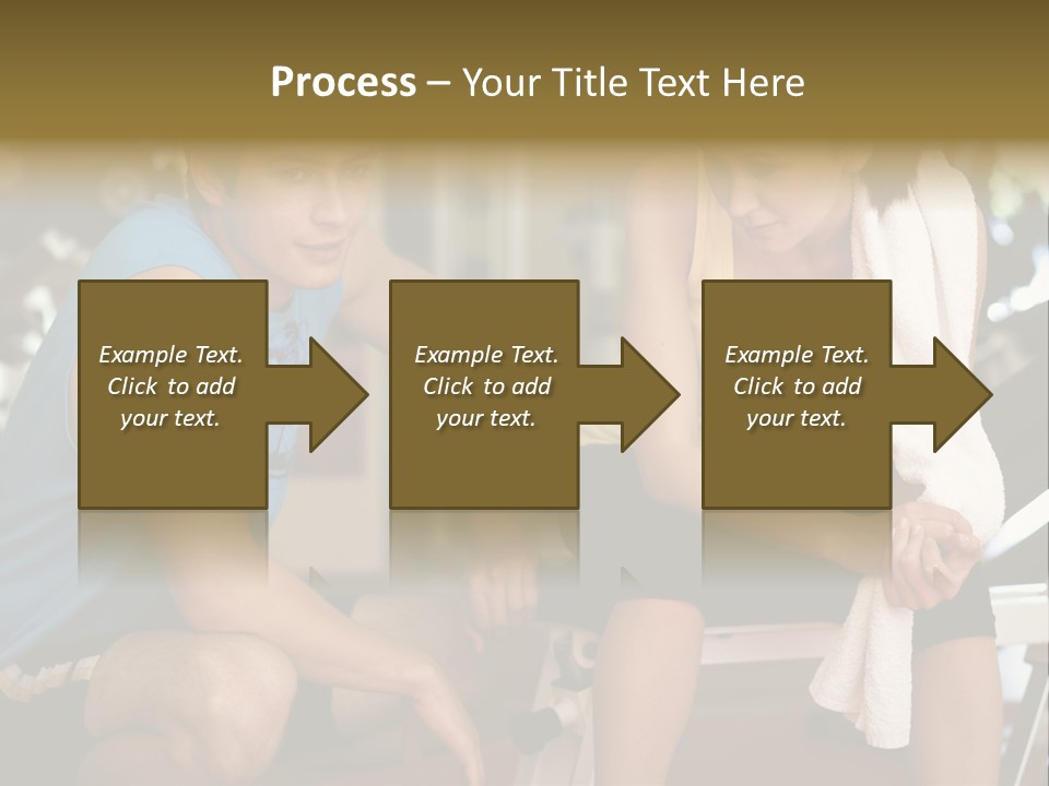 Indoors Fitness Friends PowerPoint Template