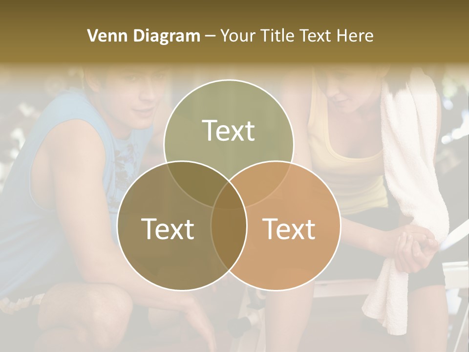 Indoors Fitness Friends PowerPoint Template