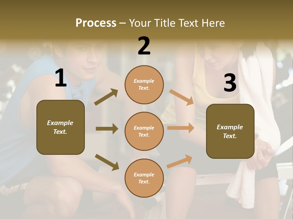 Indoors Fitness Friends PowerPoint Template