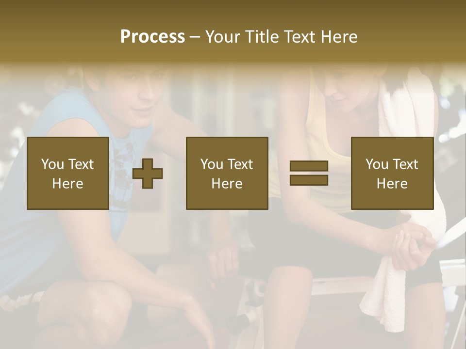 Indoors Fitness Friends PowerPoint Template