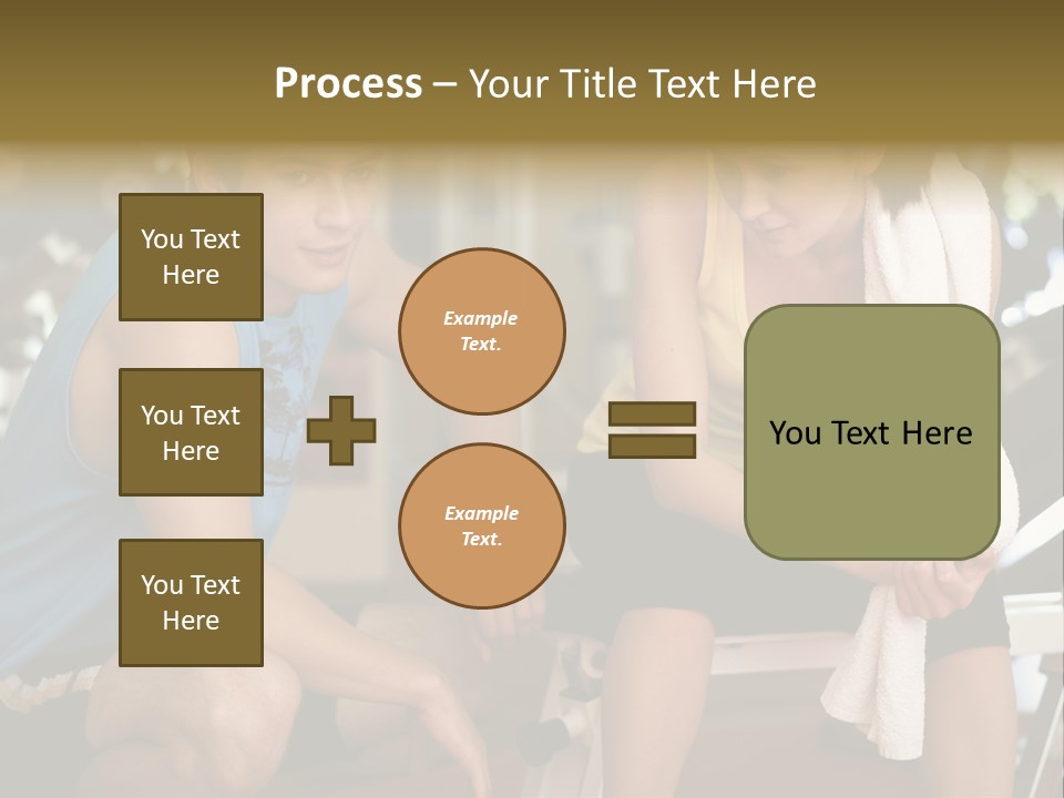 Indoors Fitness Friends PowerPoint Template