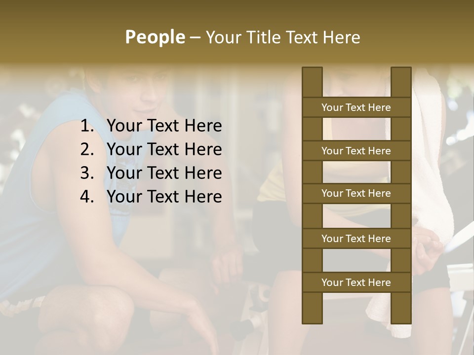 Indoors Fitness Friends PowerPoint Template