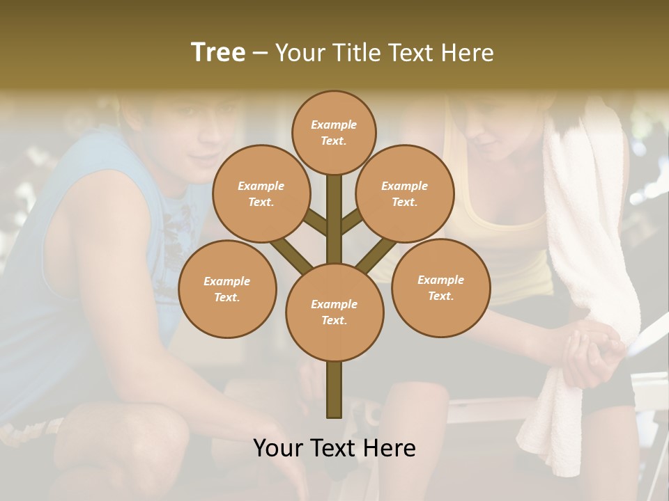 Indoors Fitness Friends PowerPoint Template