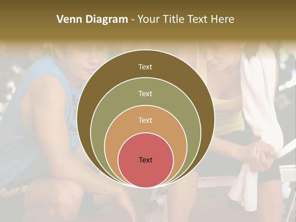 Indoors Fitness Friends PowerPoint Template