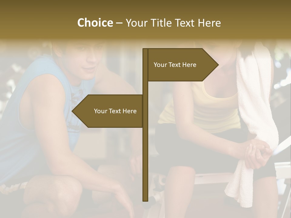 Indoors Fitness Friends PowerPoint Template