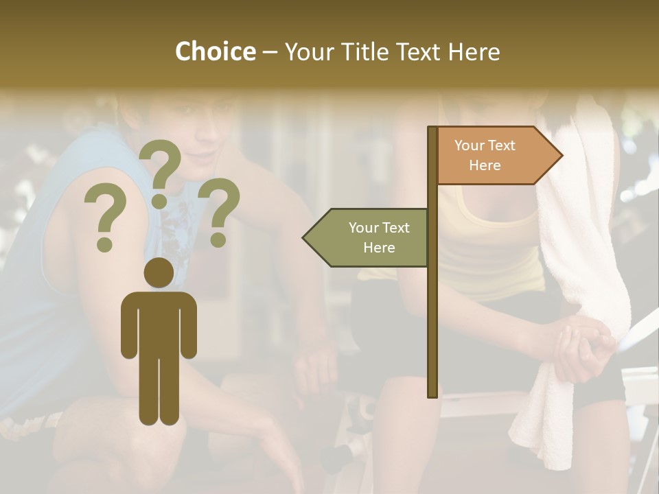 Indoors Fitness Friends PowerPoint Template