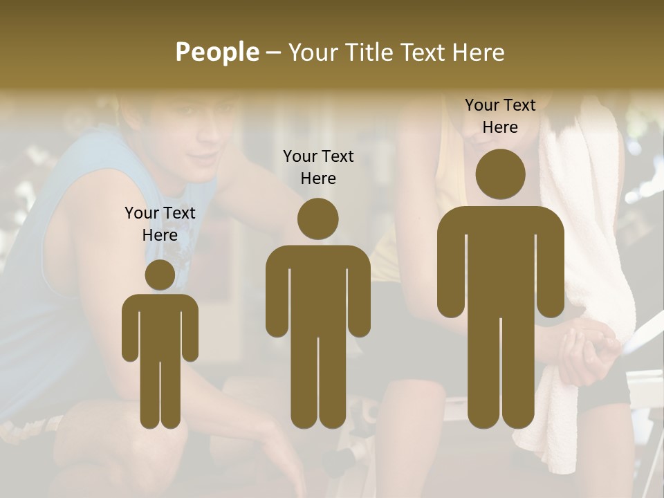 Indoors Fitness Friends PowerPoint Template