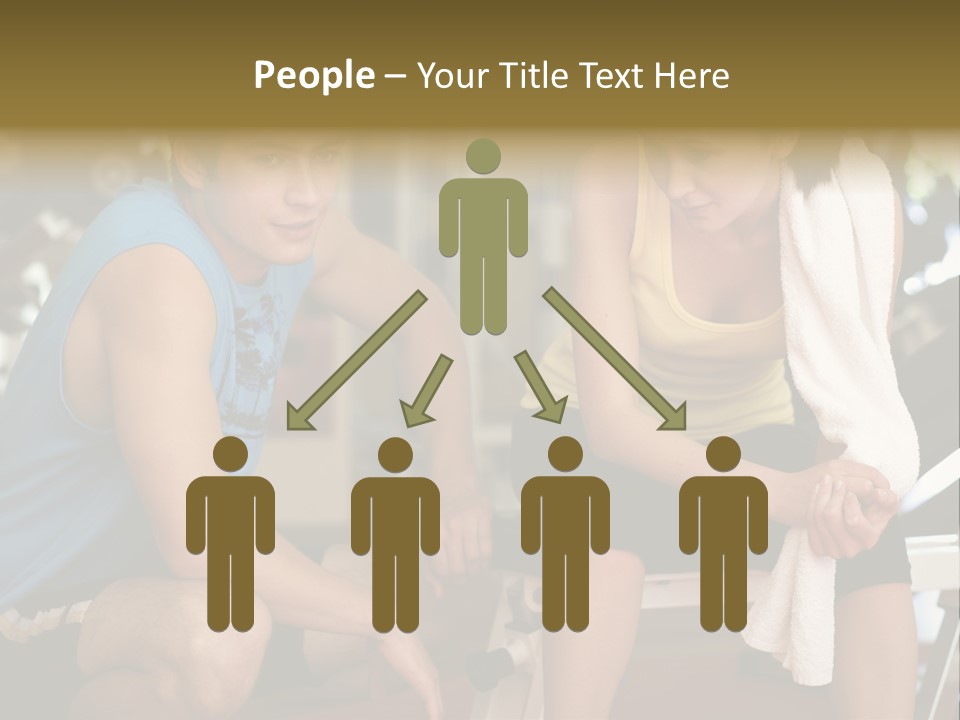 Indoors Fitness Friends PowerPoint Template