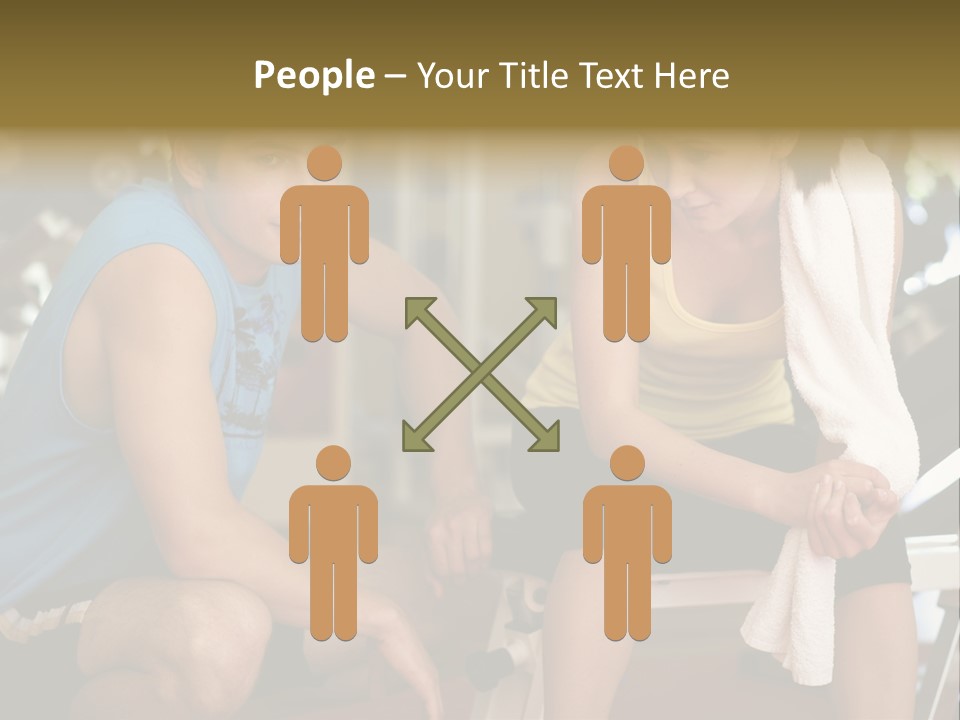 Indoors Fitness Friends PowerPoint Template