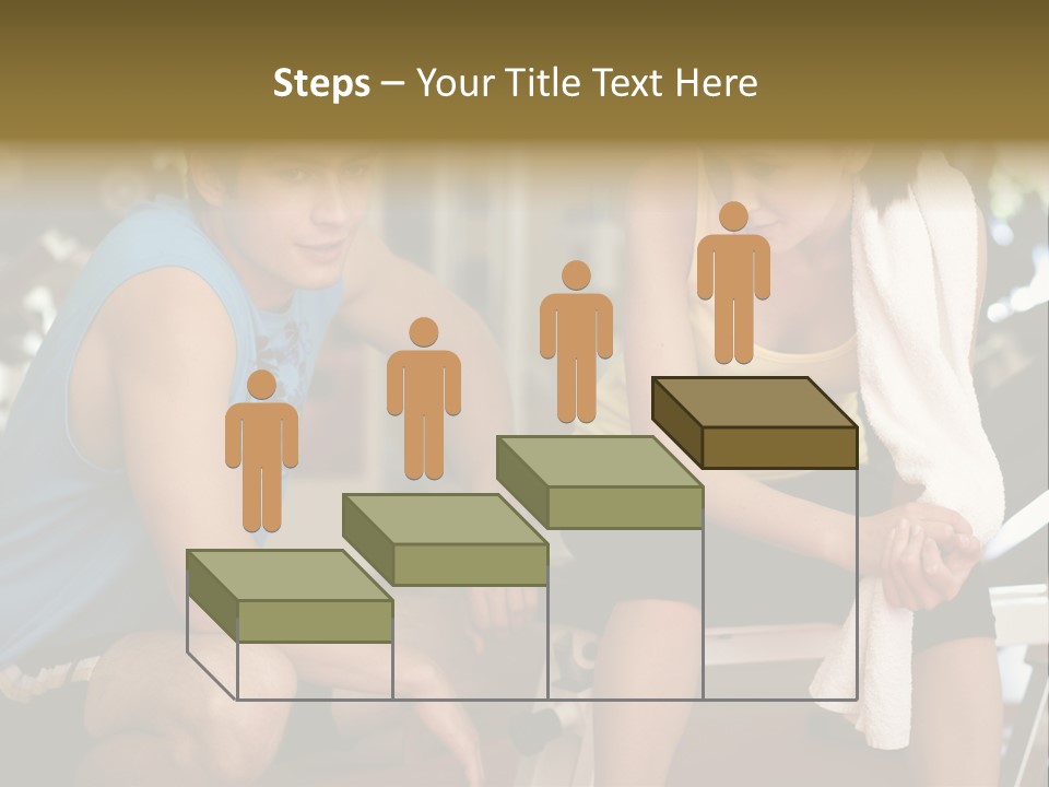 Indoors Fitness Friends PowerPoint Template