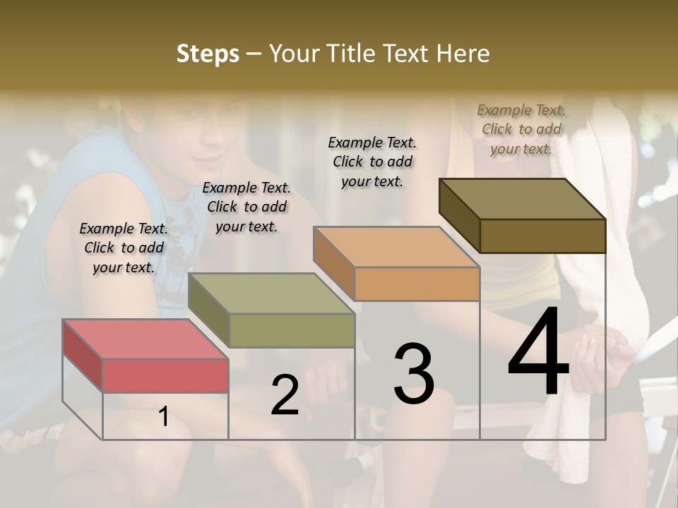 Indoors Fitness Friends PowerPoint Template