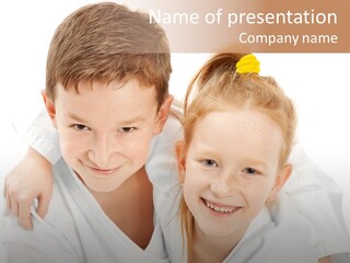 Isolated Childhood Sister PowerPoint Template