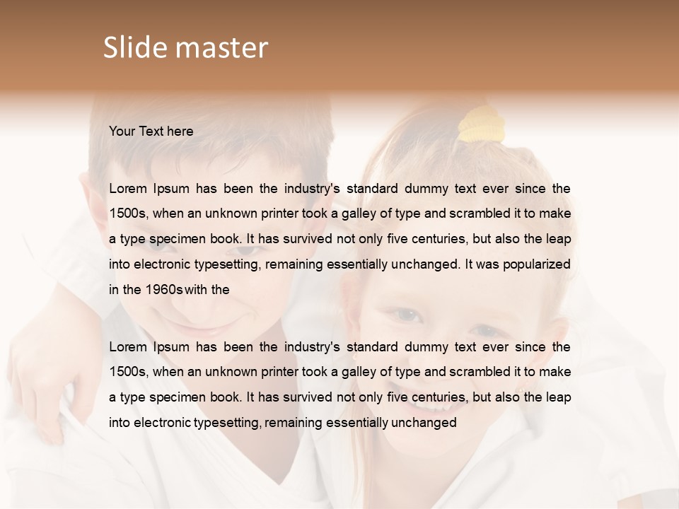 Isolated Childhood Sister PowerPoint Template