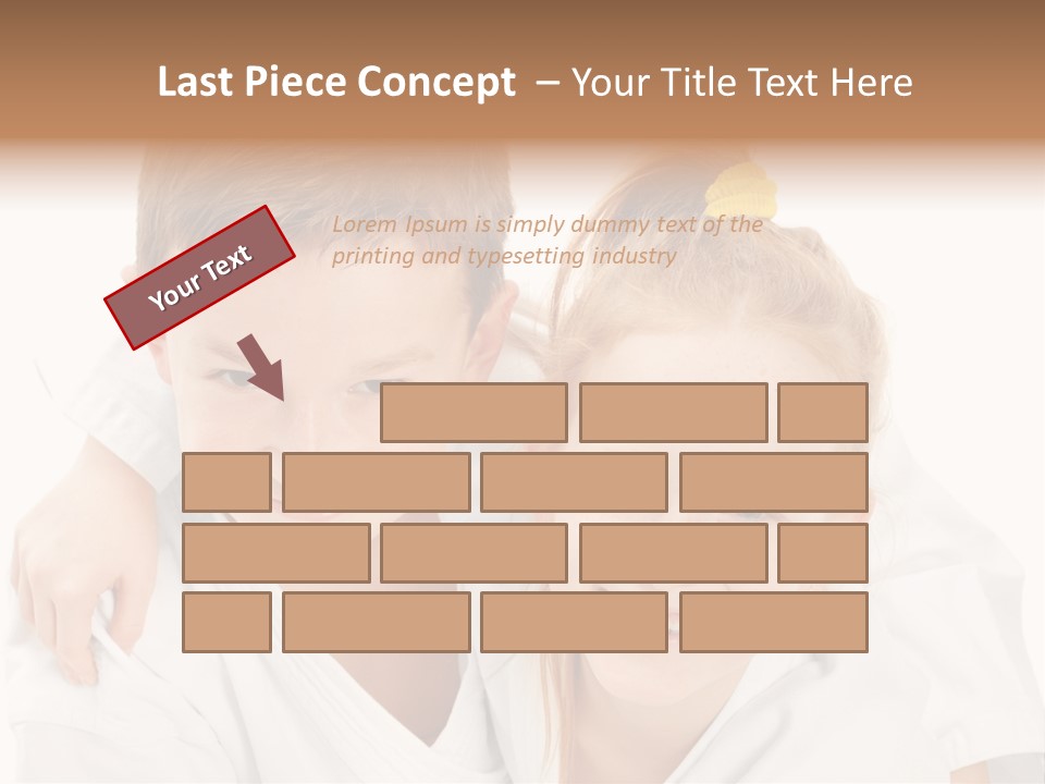 Isolated Childhood Sister PowerPoint Template