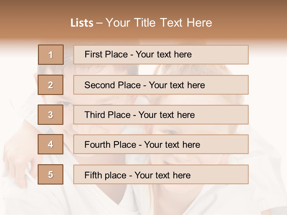 Isolated Childhood Sister PowerPoint Template