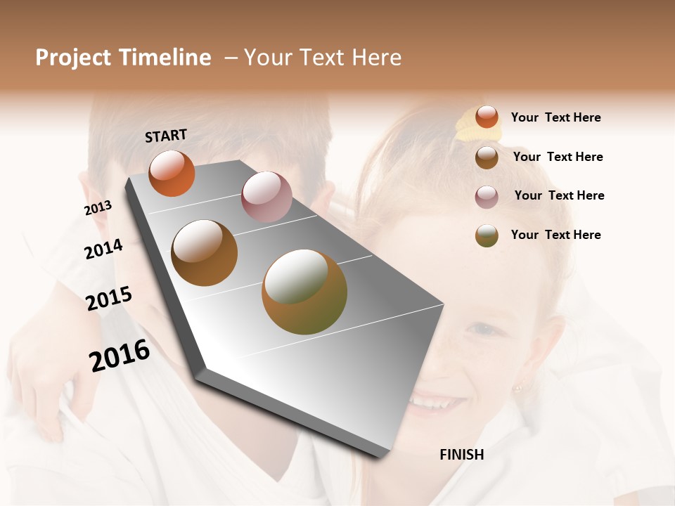 Isolated Childhood Sister PowerPoint Template
