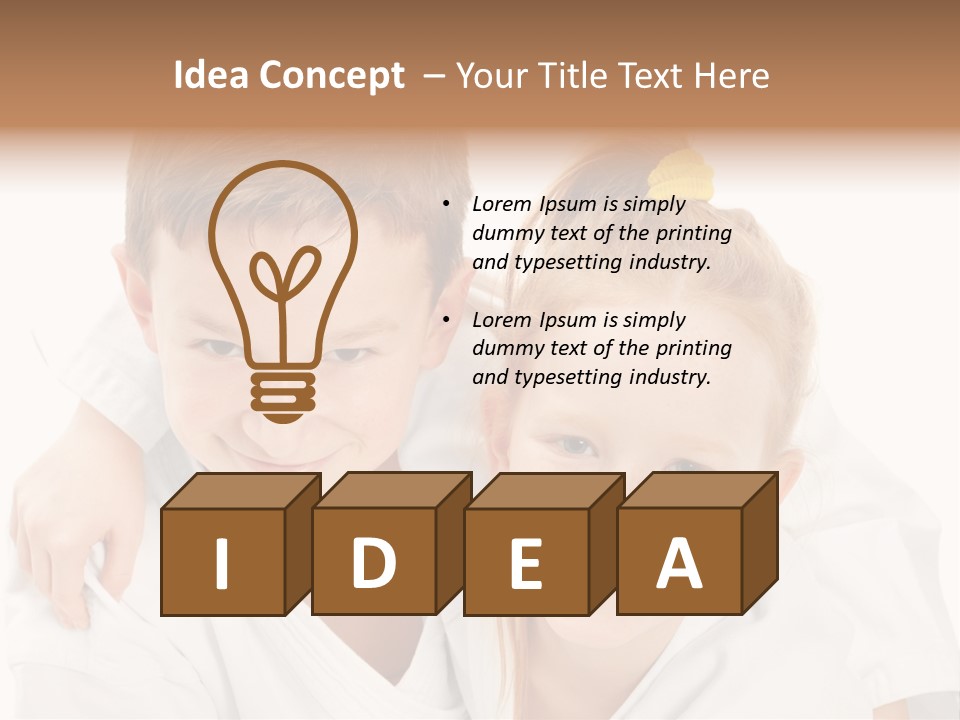 Isolated Childhood Sister PowerPoint Template