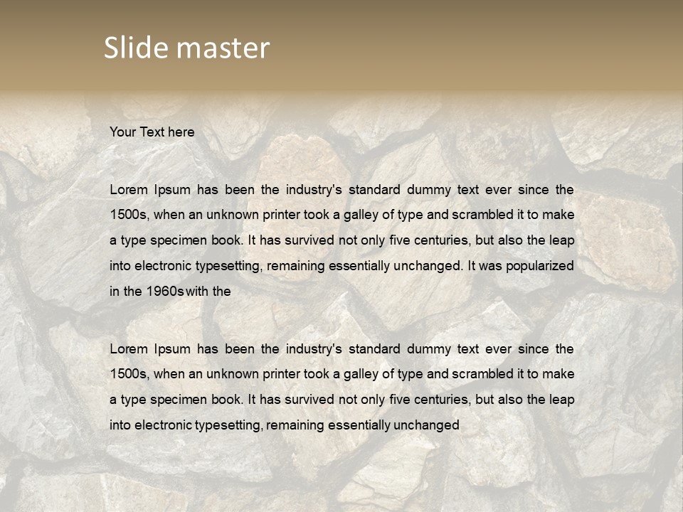 Rough Marble House PowerPoint Template