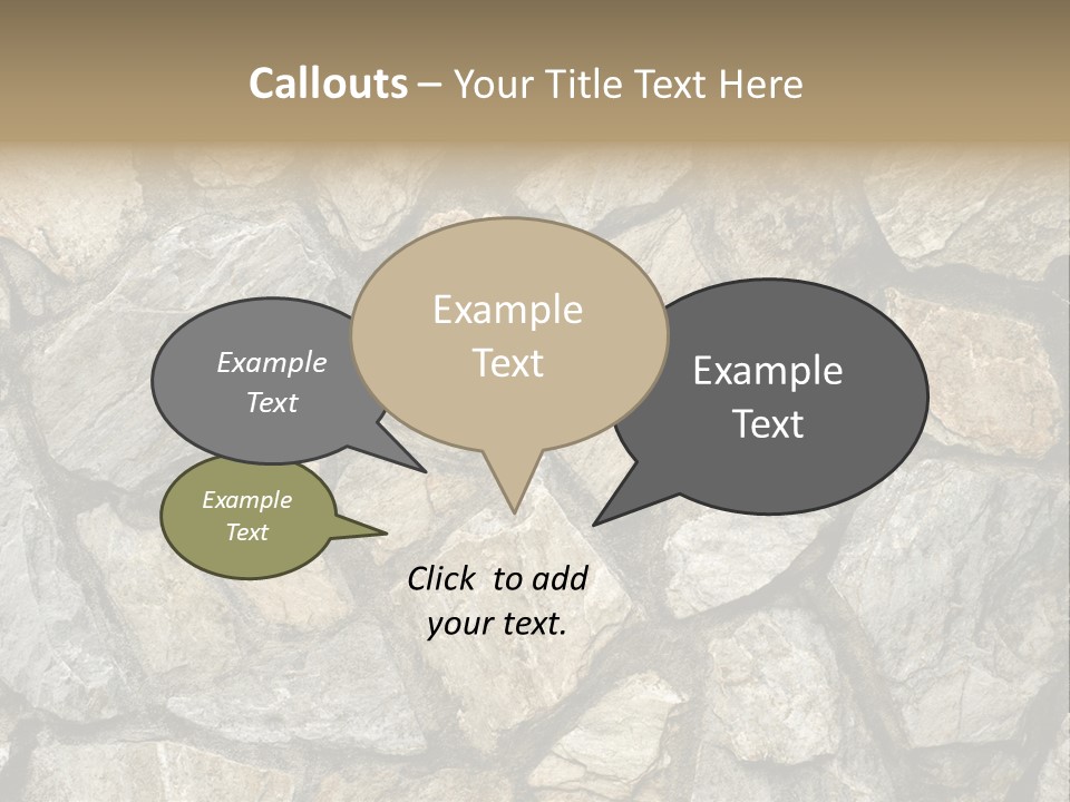 Rough Marble House PowerPoint Template