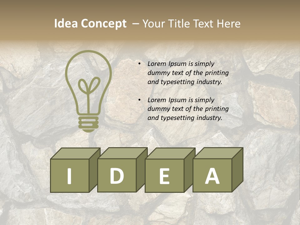 Rough Marble House PowerPoint Template