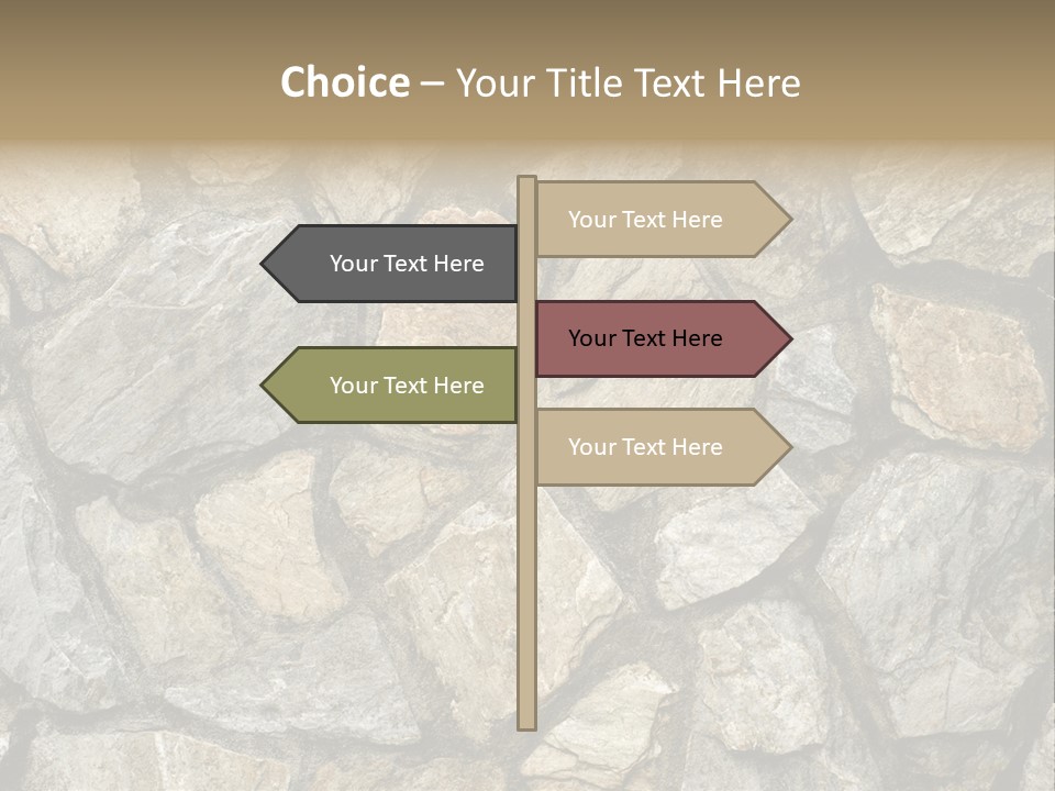 Rough Marble House PowerPoint Template