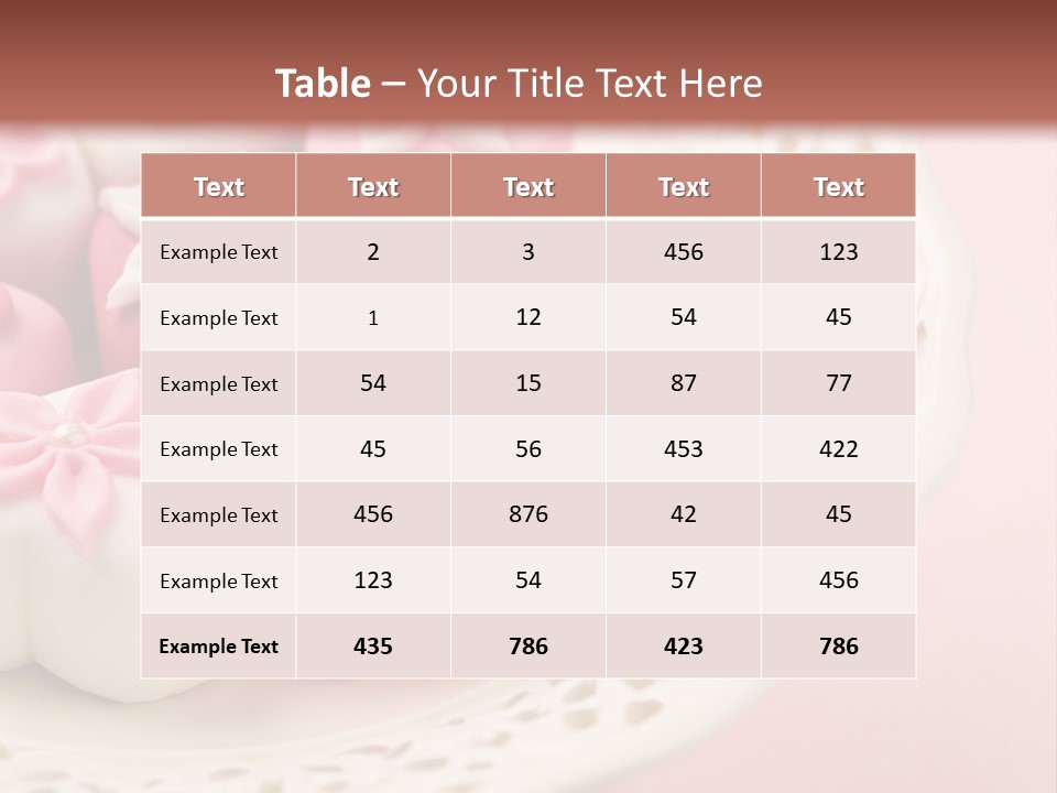 Tablecloth Flower Still PowerPoint Template