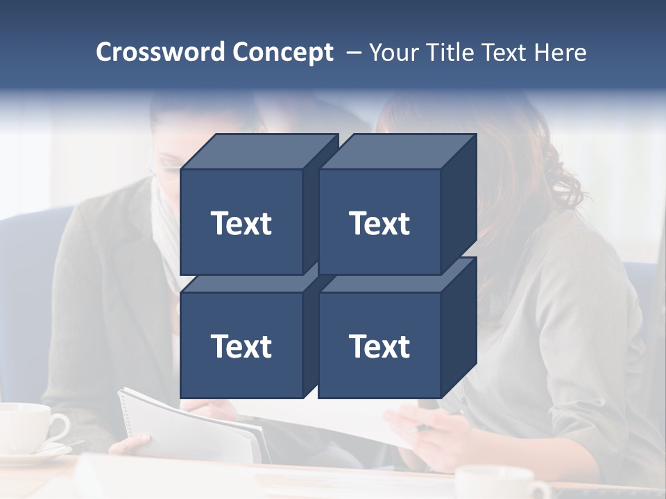 Female Workgroup Young PowerPoint Template
