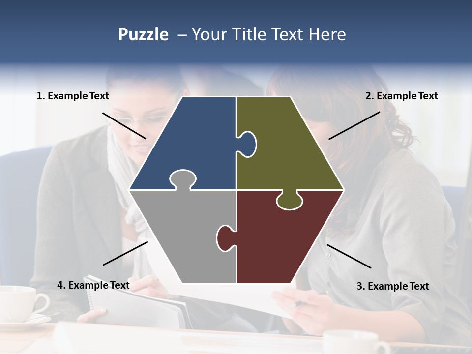 Female Workgroup Young PowerPoint Template