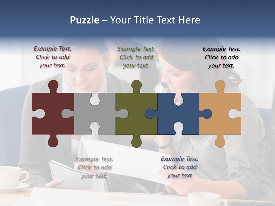 Female Workgroup Young PowerPoint Template