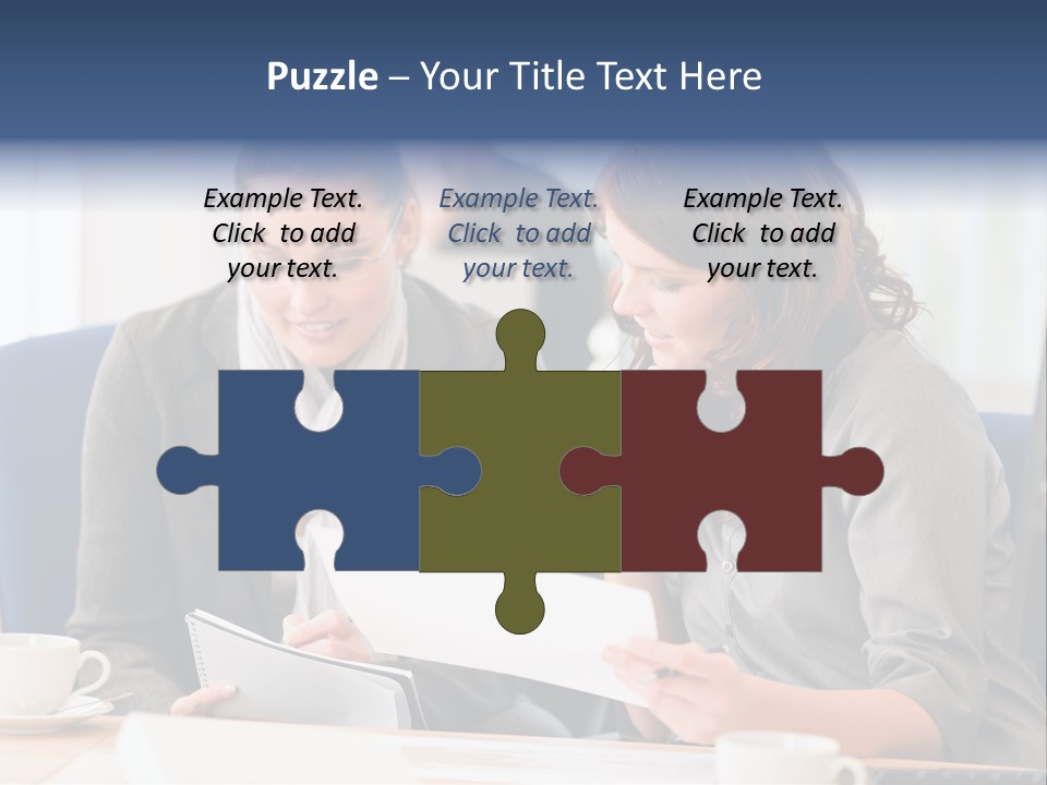 Female Workgroup Young PowerPoint Template