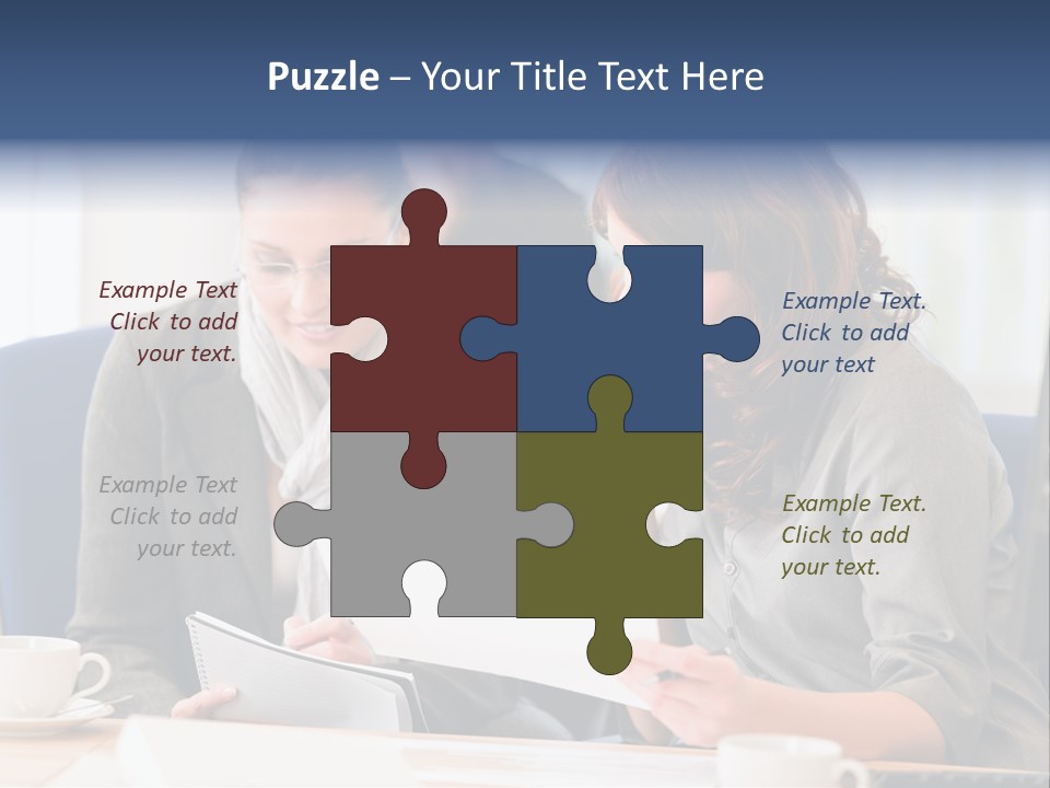 Female Workgroup Young PowerPoint Template