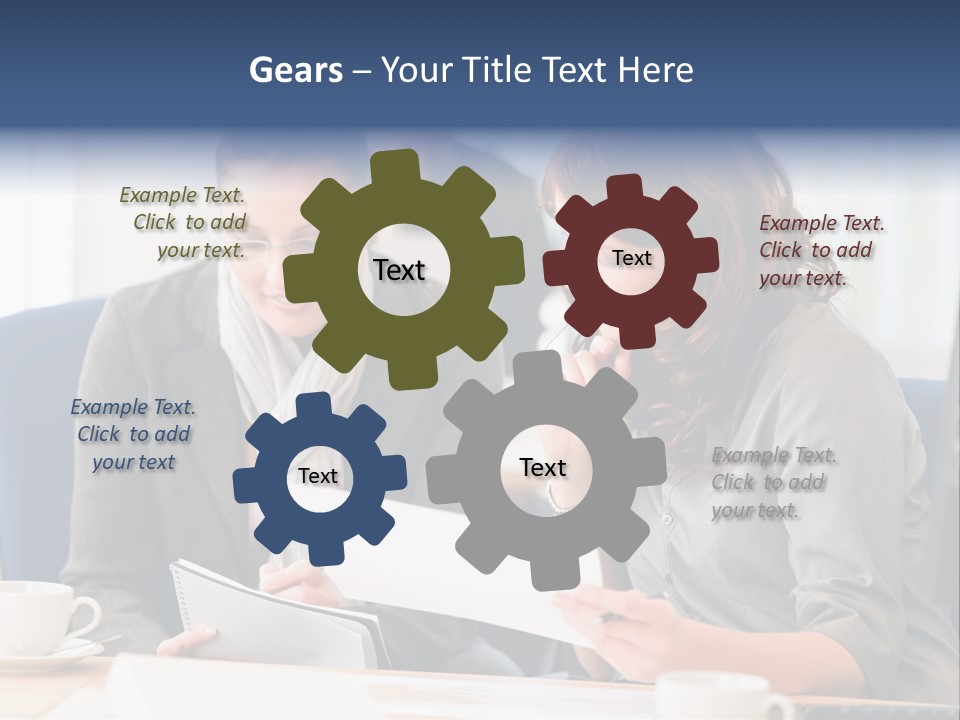 Female Workgroup Young PowerPoint Template