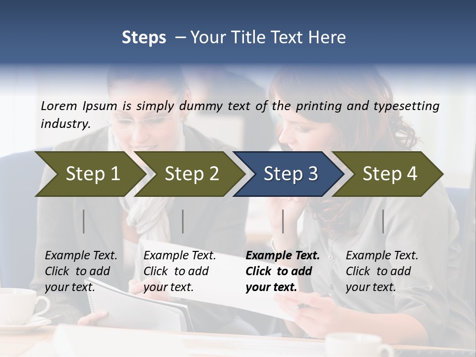 Female Workgroup Young PowerPoint Template
