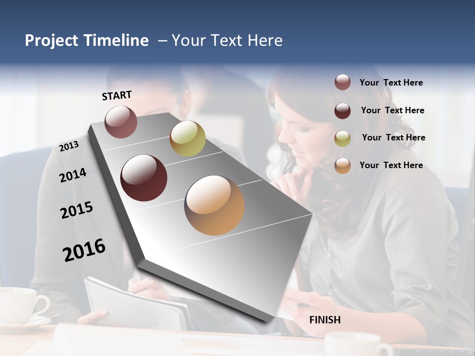 Female Workgroup Young PowerPoint Template