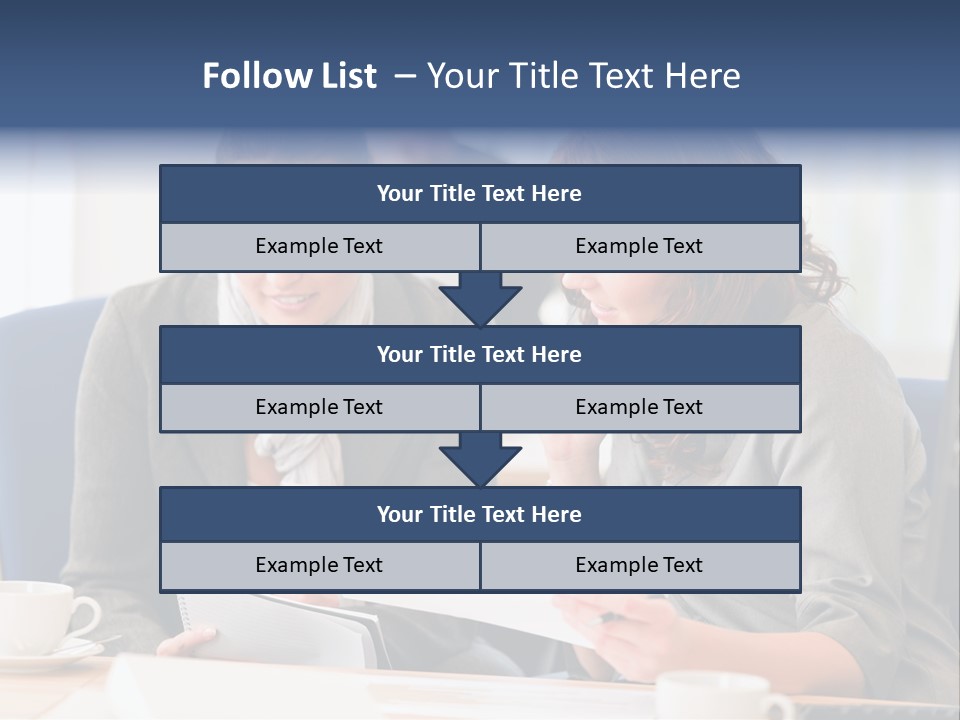 Female Workgroup Young PowerPoint Template
