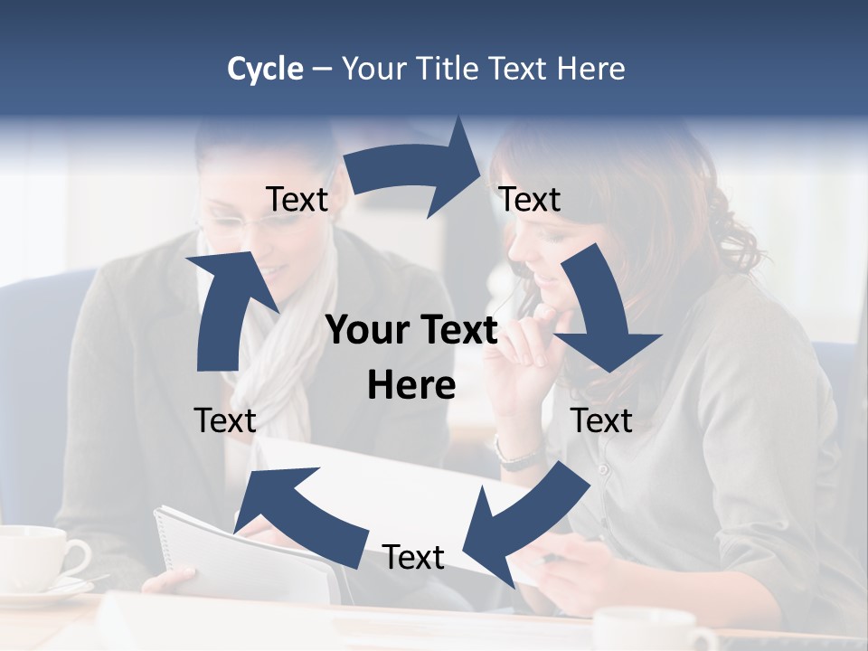 Female Workgroup Young PowerPoint Template